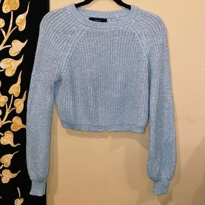 baby blue cropped sweater